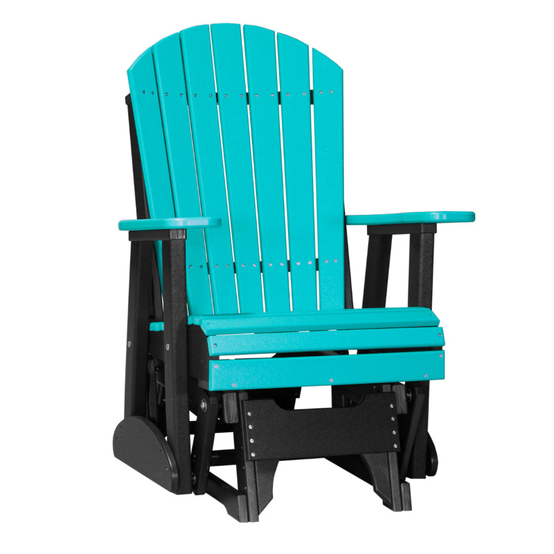 2ft Adirondack Glider Aruba Blue Black color