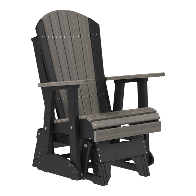 2ft Adirondack Glider Coastal Gray Black color