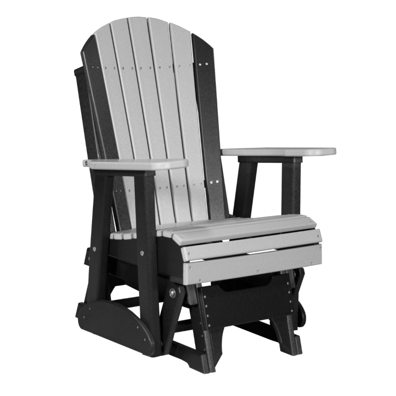 2ft Adirondack Glider Dove Gray Black color