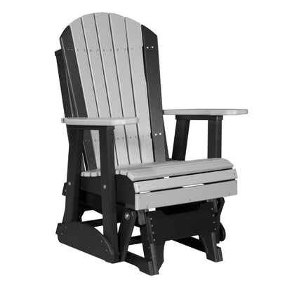 2ft Adirondack Glider Dove Gray Black color