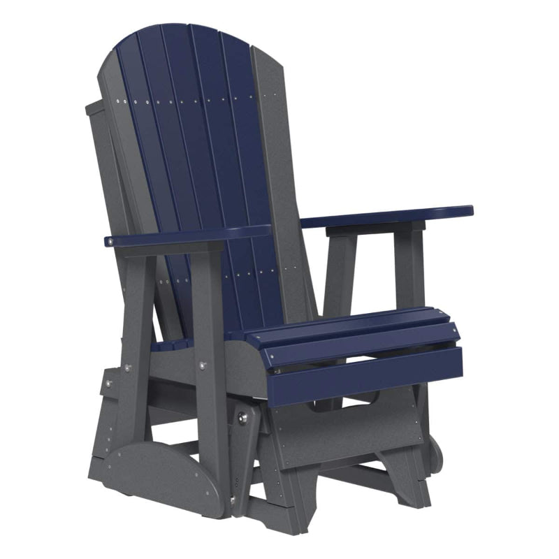 2ft Adirondack Glider Patriot Blue Slate color