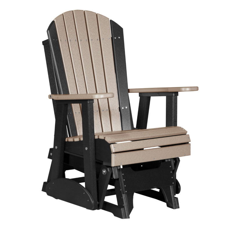 2ft Adirondack Glider Weatherwood Black color