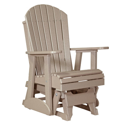 2ft Adirondack Glider Weatherwood color
