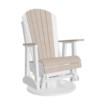 2ft Adirondack Swivel Glider Birch White color