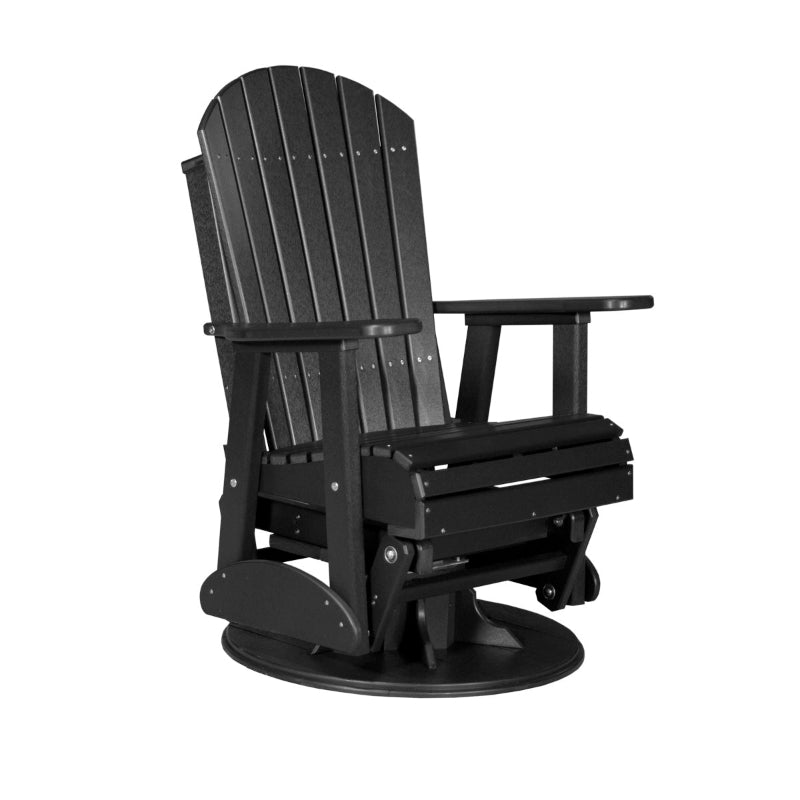 2ft Adirondack Swivel Glider Black color