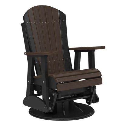 2ft Adirondack Swivel Glider Brazilian Walnut Black color