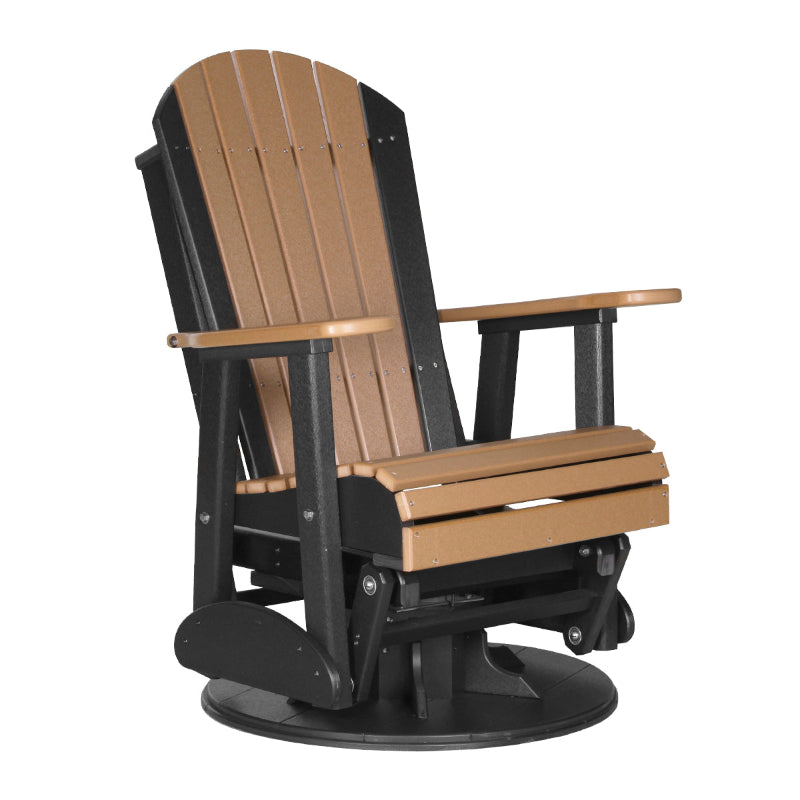 2ft Adirondack Swivel Glider Brazilian Walnut Black color