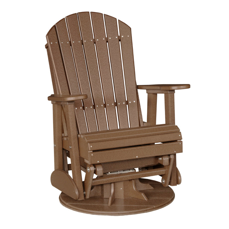 2ft Adirondack Swivel Glider Cedar Chestnut Brown color