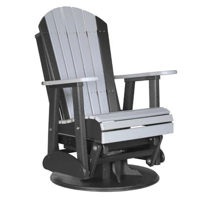 2ft Adirondack Swivel Glider Dove Gray Black color
