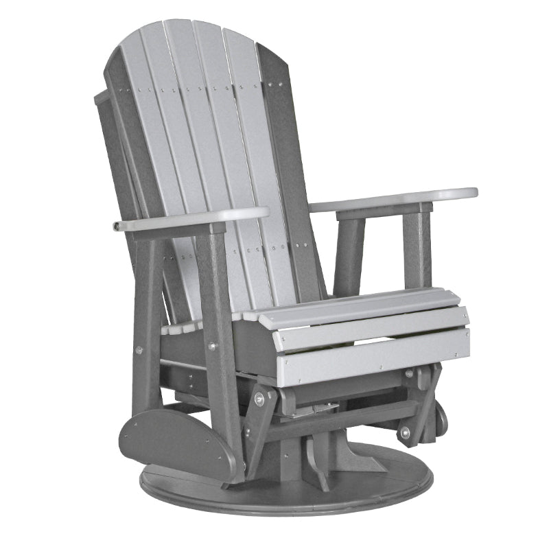 2ft Adirondack Swivel Glider Dove Gray Slate color