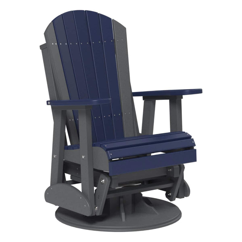 2ft Adirondack Swivel Glider Dove Gray Slate color