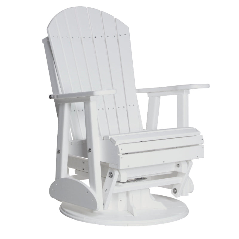 2ft Adirondack Swivel Glider White color