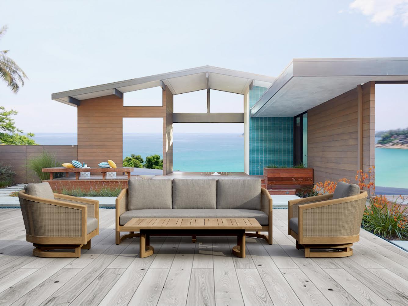 Anderson Teak 4-Piece Catania Deep Seating Set (Set-338)