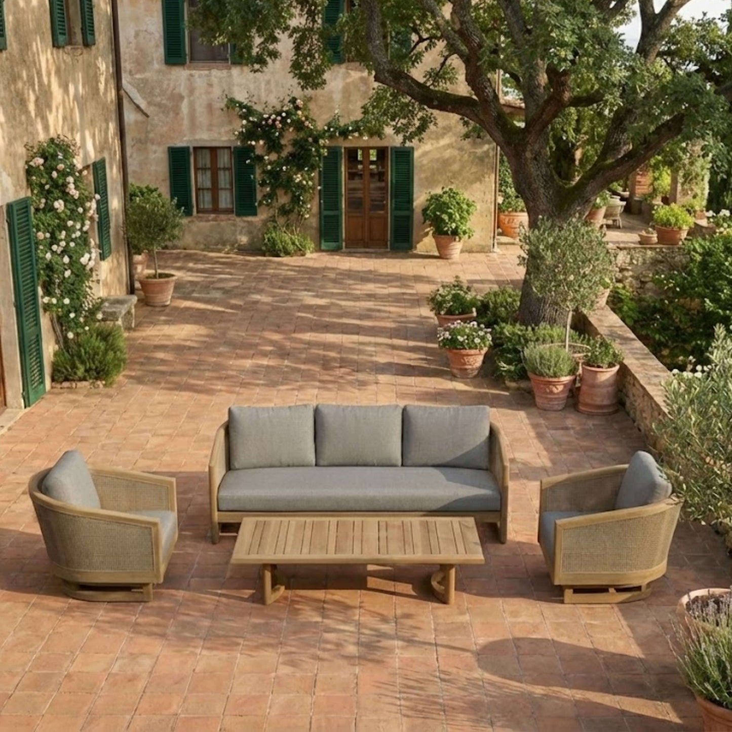 Anderson Teak 4-Piece Catania Deep Seating Set (Set-338)