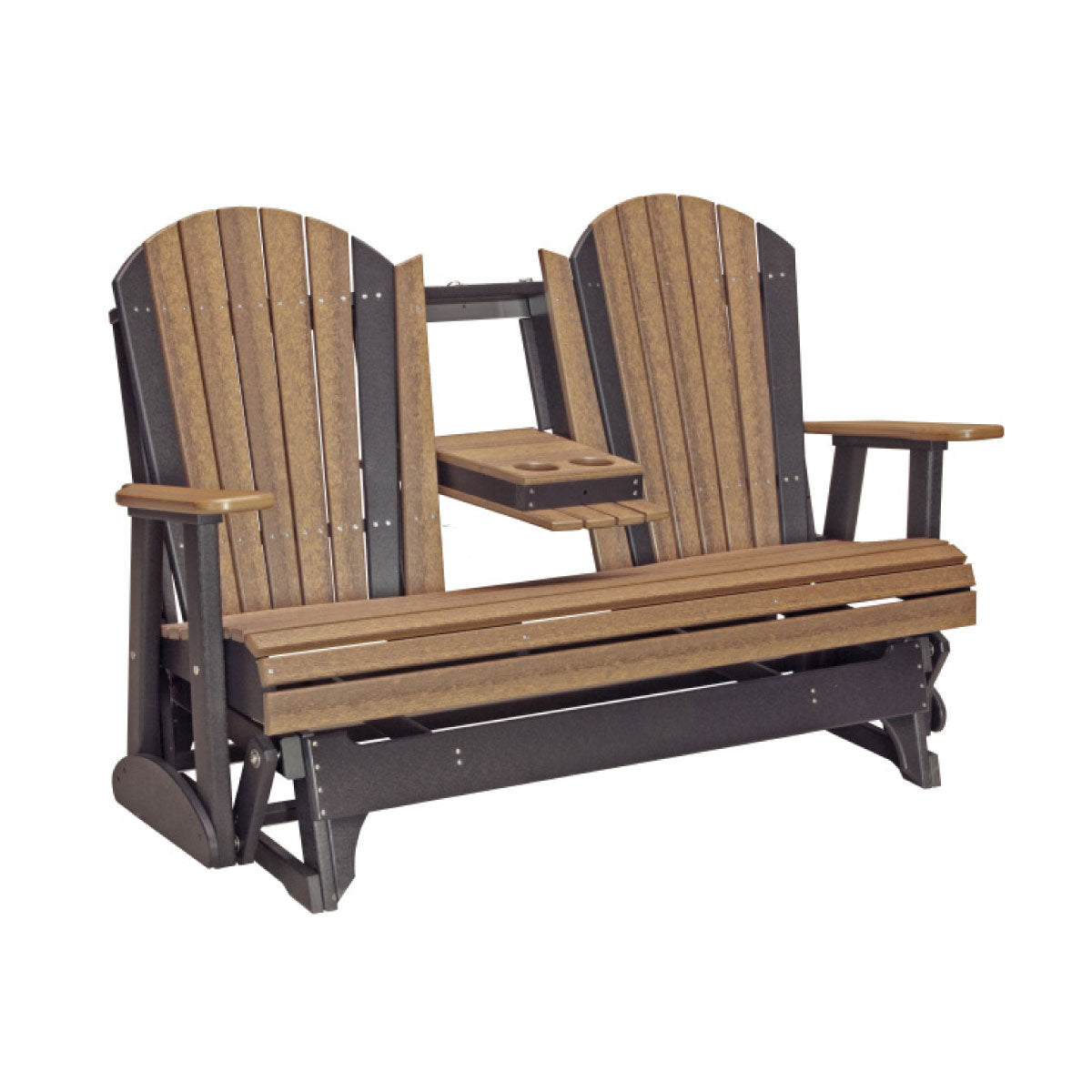 LuxCraft 5' Adirondack Glider Outdoor Patio Chair