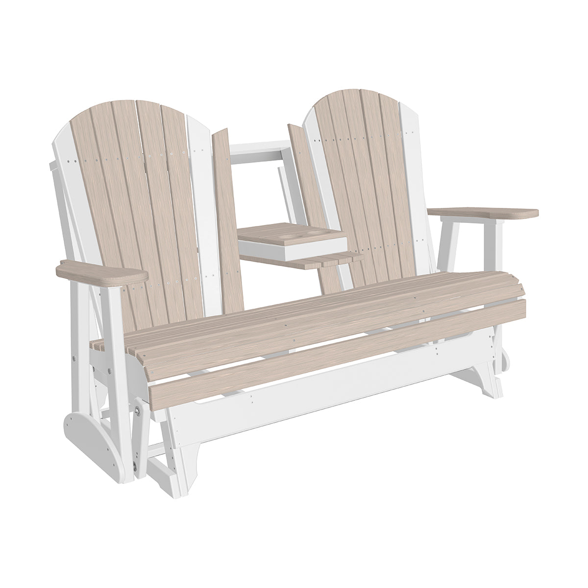 LuxCraft 5' Adirondack Glider Outdoor Patio Chair