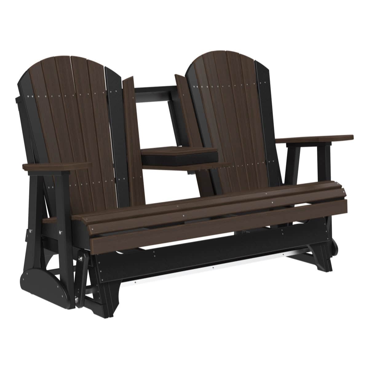 LuxCraft 5' Adirondack Glider Outdoor Patio Chair