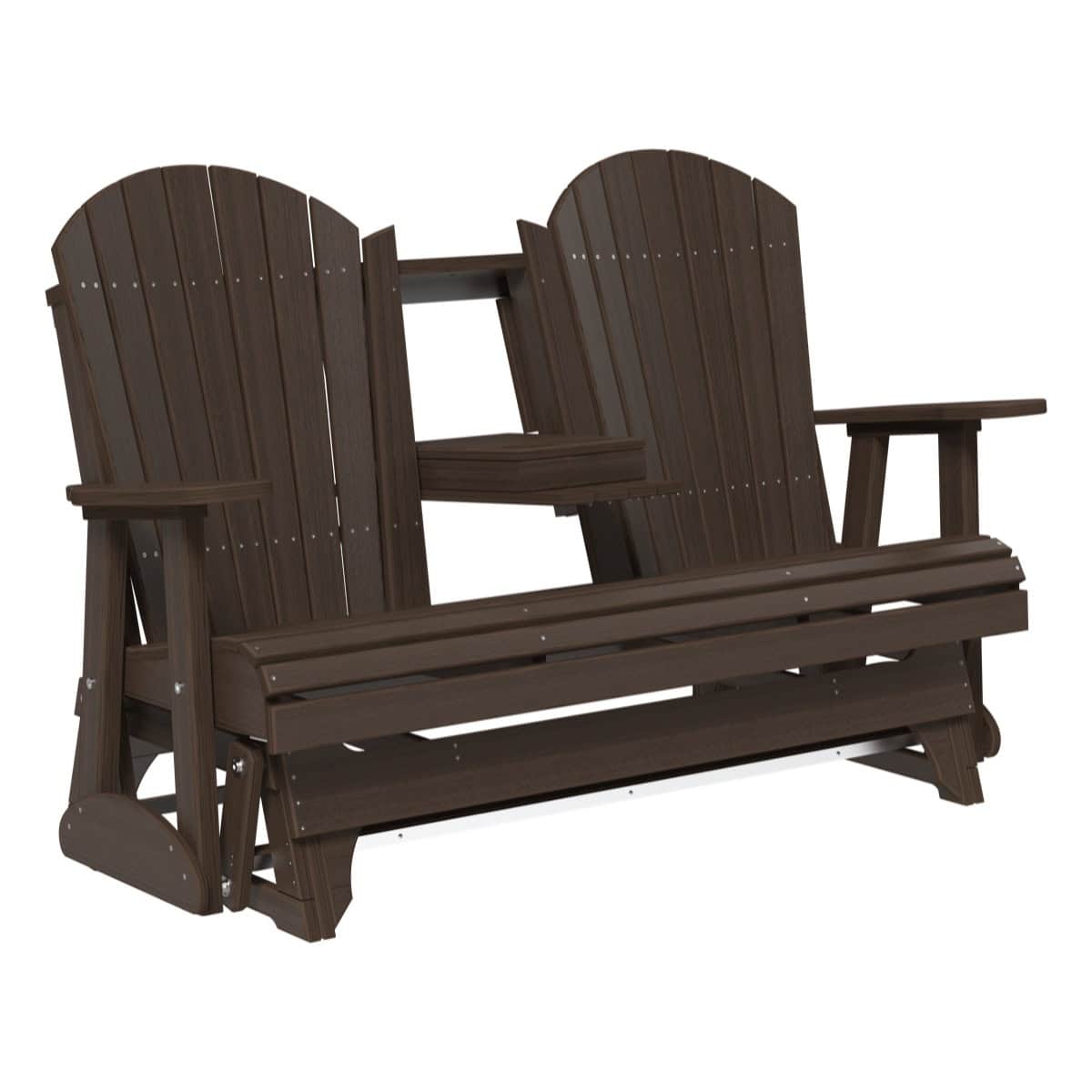 LuxCraft 5' Adirondack Glider Outdoor Patio Chair