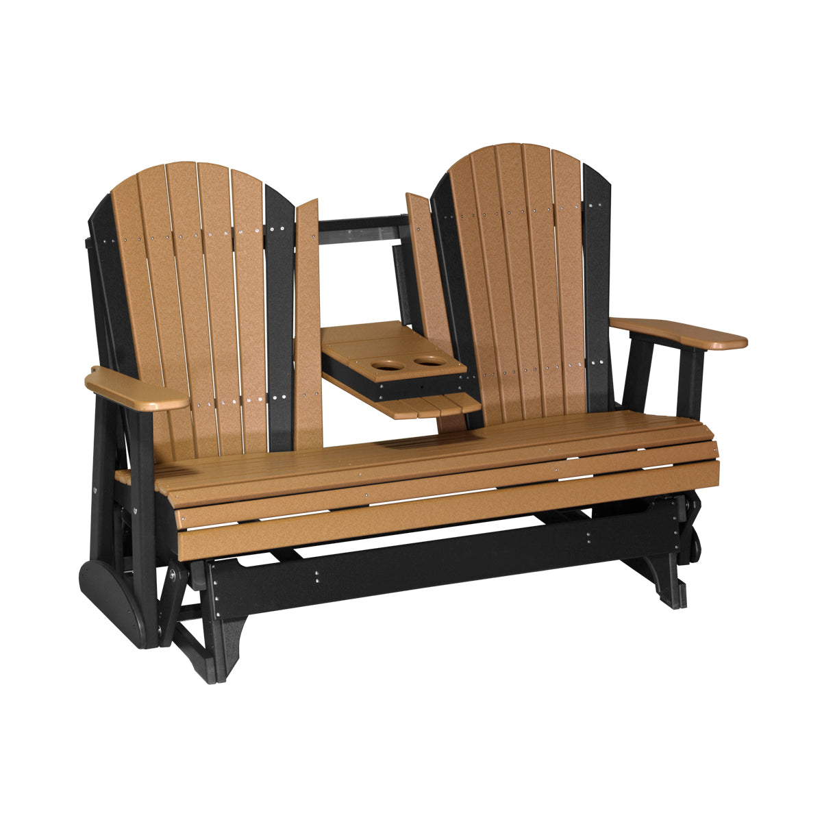 LuxCraft 5' Adirondack Glider Outdoor Patio Chair