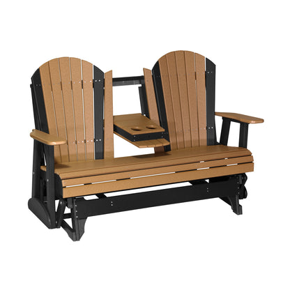 LuxCraft 5' Adirondack Glider Outdoor Patio Chair