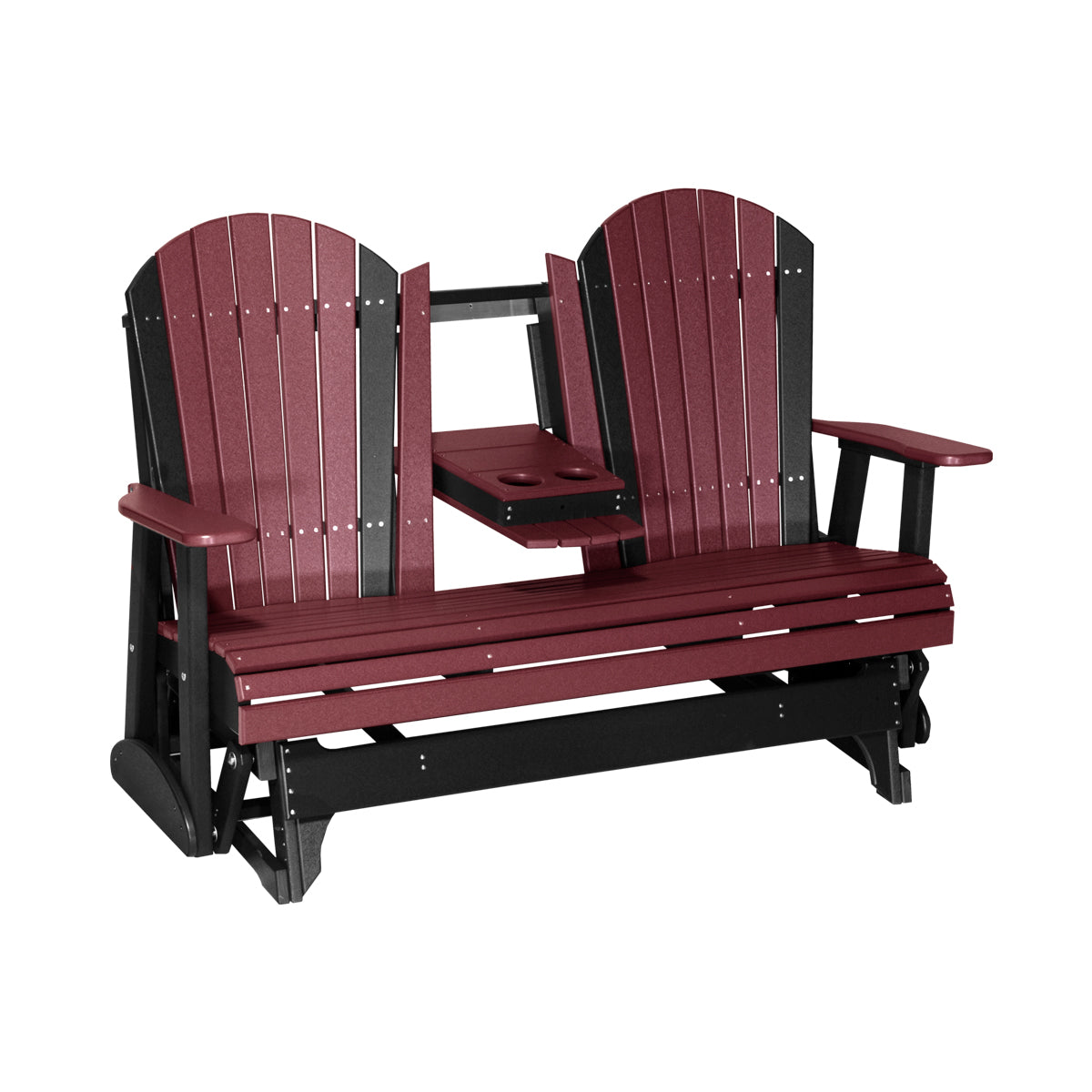 LuxCraft 5' Adirondack Glider Outdoor Patio Chair