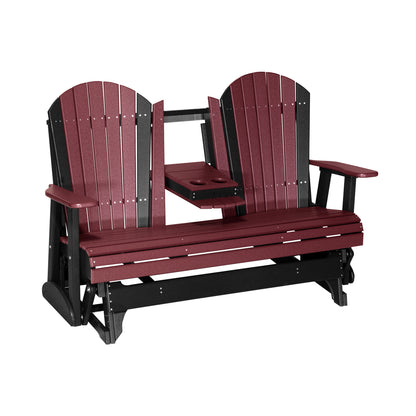 LuxCraft 5' Adirondack Glider Outdoor Patio Chair