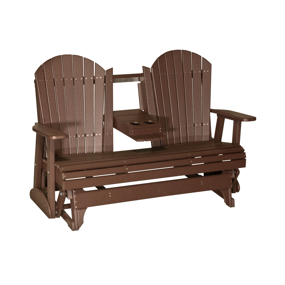 LuxCraft 5' Adirondack Glider Outdoor Patio Chair