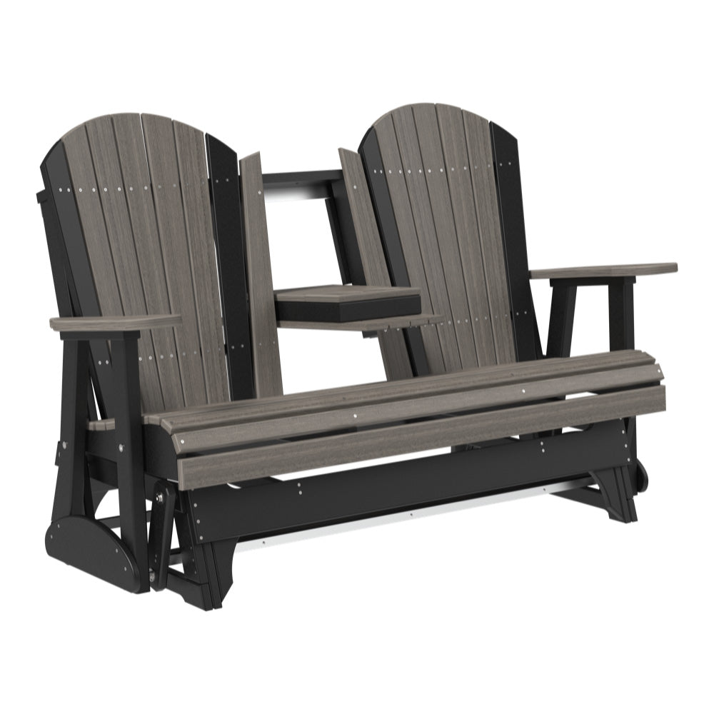 LuxCraft 5' Adirondack Glider Outdoor Patio Chair