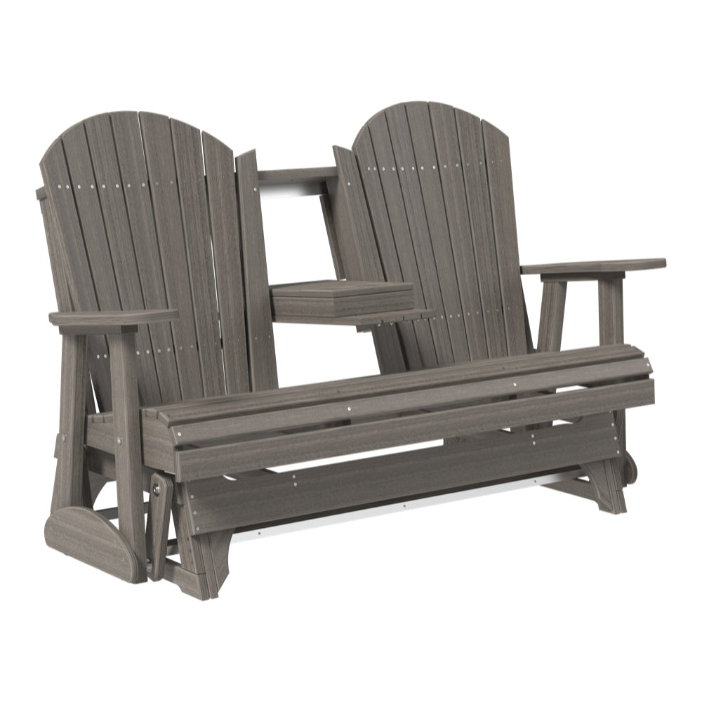 LuxCraft 5' Adirondack Glider Outdoor Patio Chair