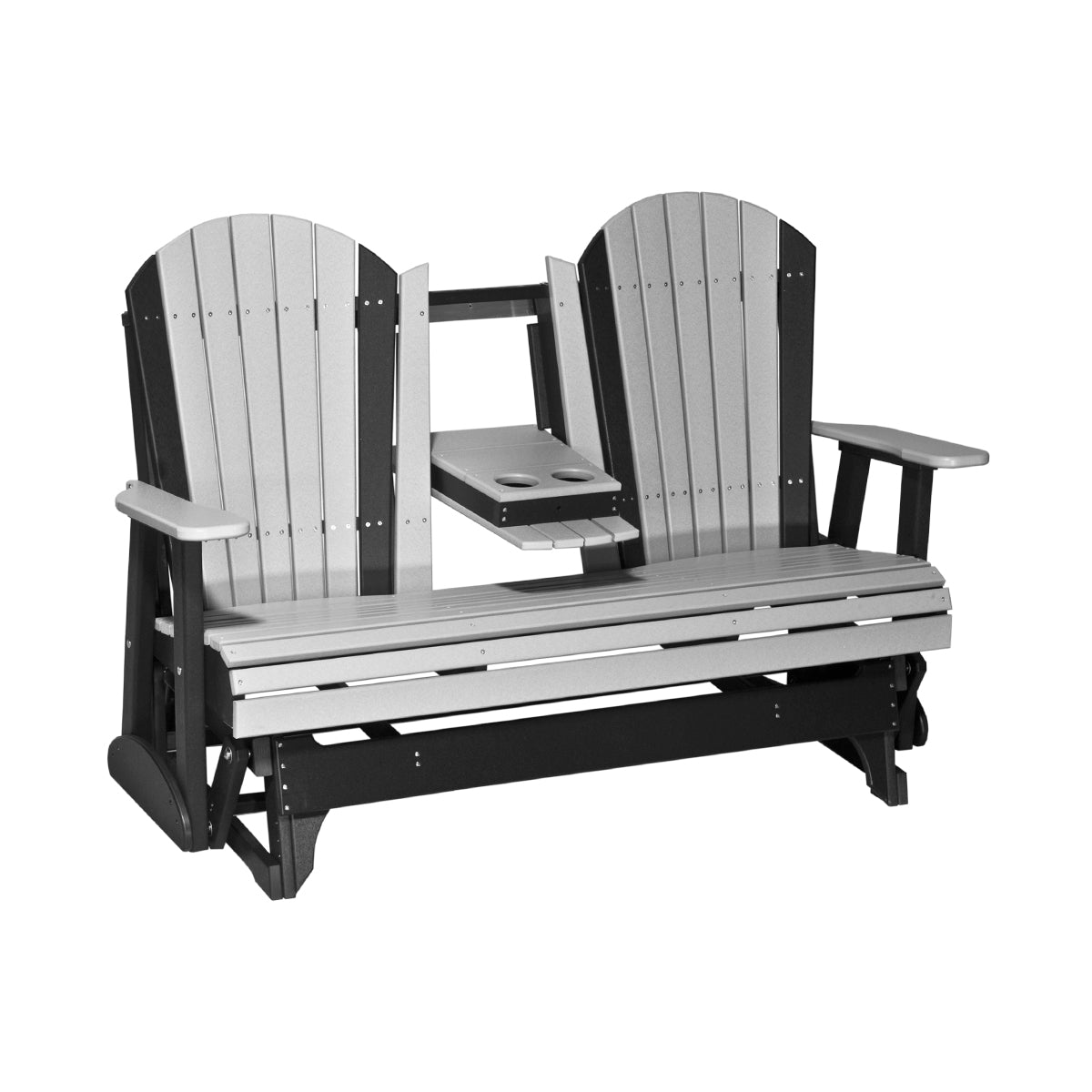 LuxCraft 5' Adirondack Glider Outdoor Patio Chair