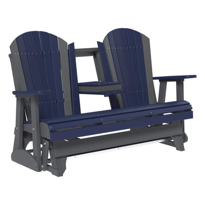 LuxCraft 5' Adirondack Glider Outdoor Patio Chair