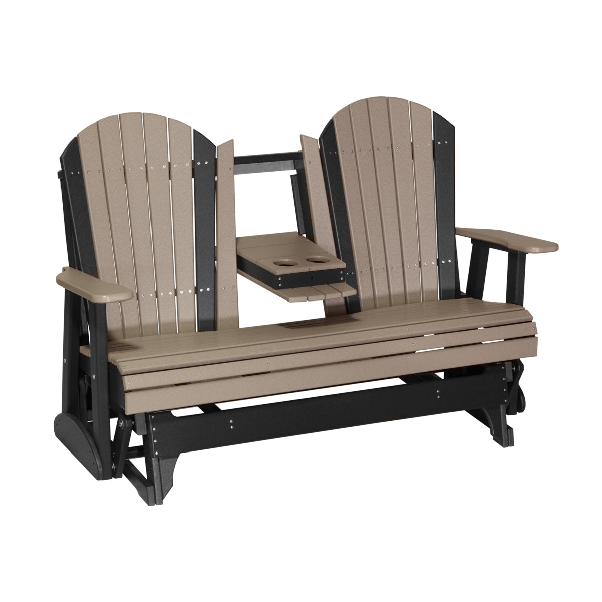 LuxCraft 5' Adirondack Glider Outdoor Patio Chair