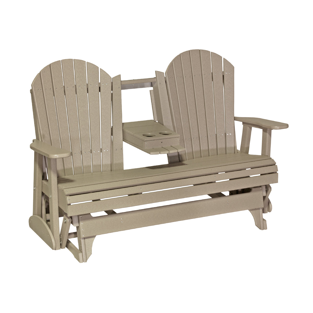 LuxCraft 5' Adirondack Glider Outdoor Patio Chair