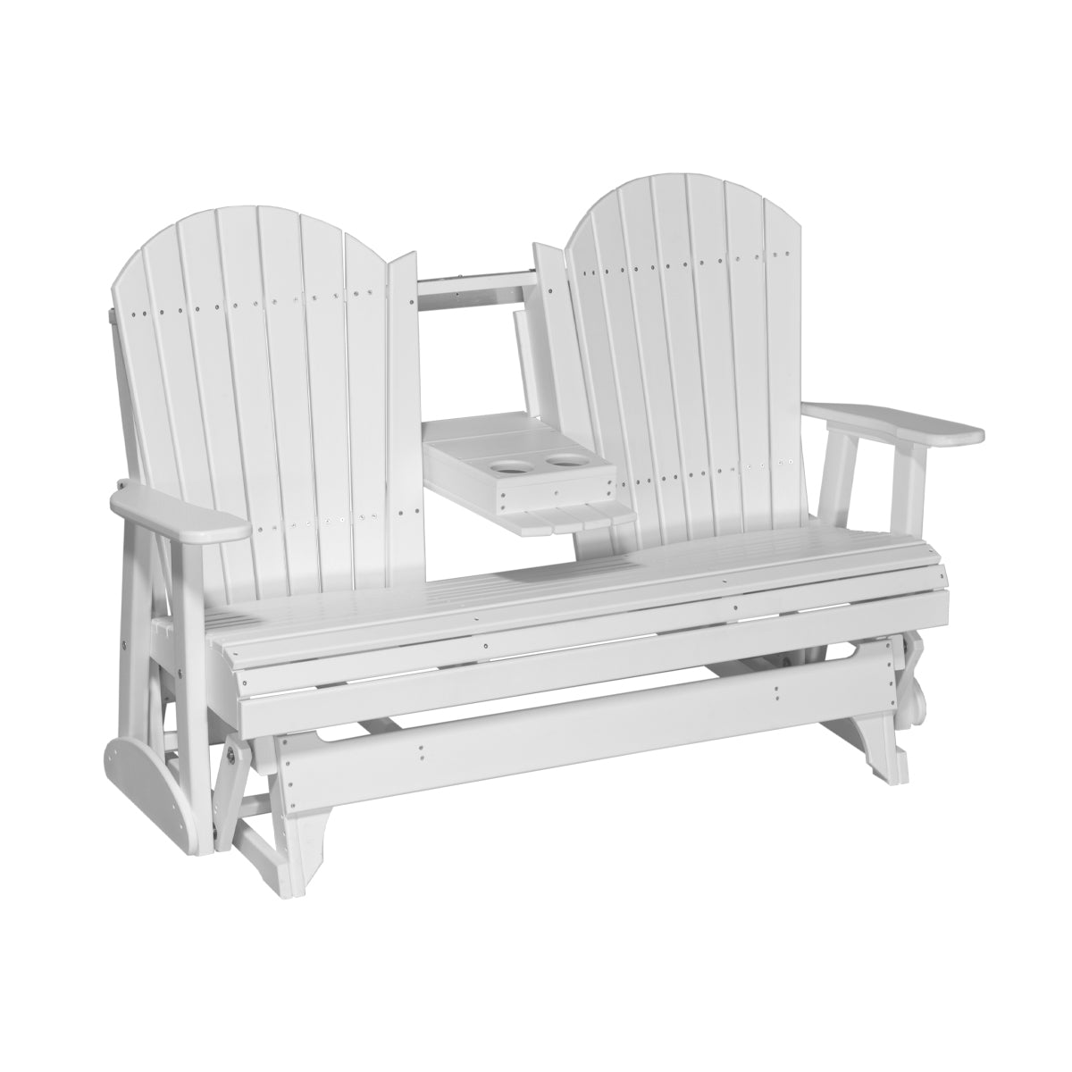 LuxCraft 5' Adirondack Glider Outdoor Patio Chair