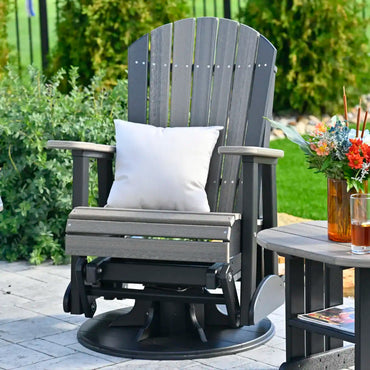 LuxCraft 2' Adirondack Swivel Glider Chair