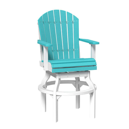 LuxCraft Poly Lumber Adirondack Swivel Patio Chair – Weather-Resistant Outdoor Seating