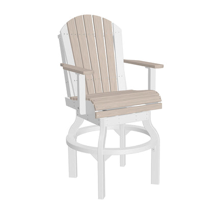 LuxCraft Poly Lumber Adirondack Swivel Patio Chair – Weather-Resistant Outdoor Seating