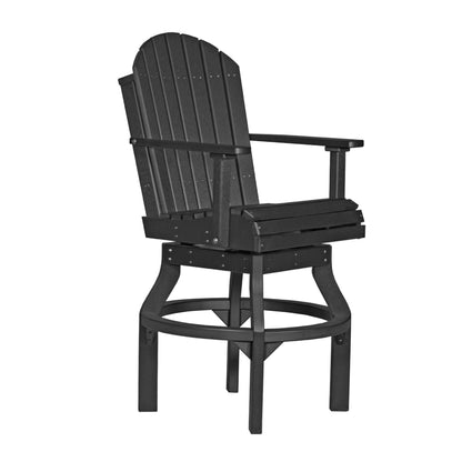 LuxCraft Poly Lumber Adirondack Swivel Patio Chair – Weather-Resistant Outdoor Seating