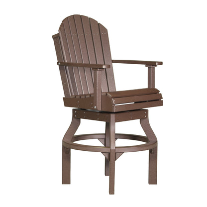 LuxCraft Poly Lumber Adirondack Swivel Patio Chair – Weather-Resistant Outdoor Seating