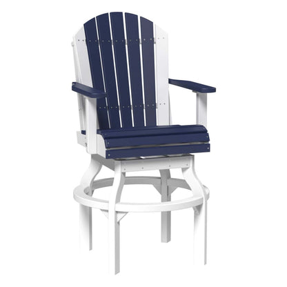 LuxCraft Poly Lumber Adirondack Swivel Patio Chair – Weather-Resistant Outdoor Seating