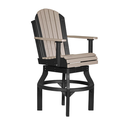 LuxCraft Poly Lumber Adirondack Swivel Patio Chair – Weather-Resistant Outdoor Seating
