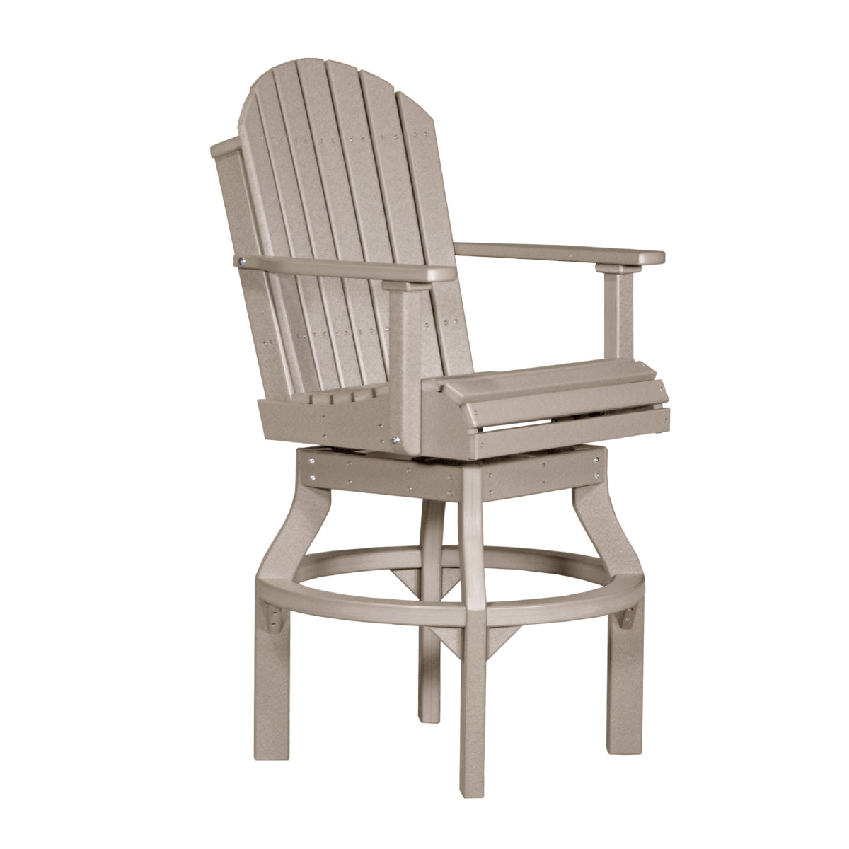 LuxCraft Poly Lumber Adirondack Swivel Patio Chair – Weather-Resistant Outdoor Seating