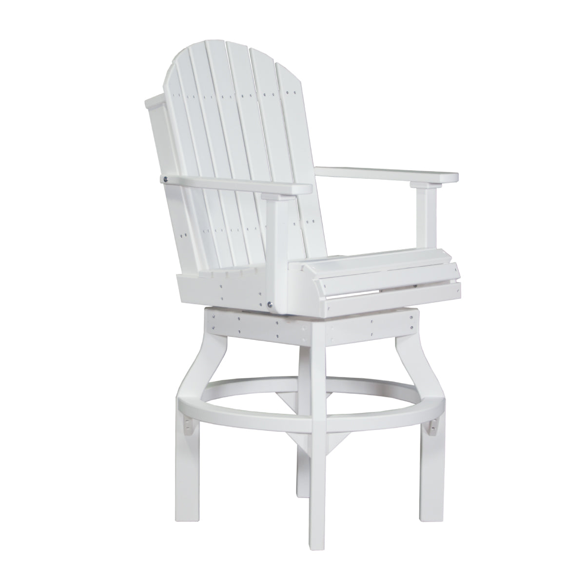 LuxCraft Poly Lumber Adirondack Swivel Patio Chair – Weather-Resistant Outdoor Seating