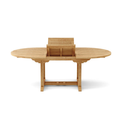 Anderson Teak Bahama 87″ Oval Extension Table Extra Thick