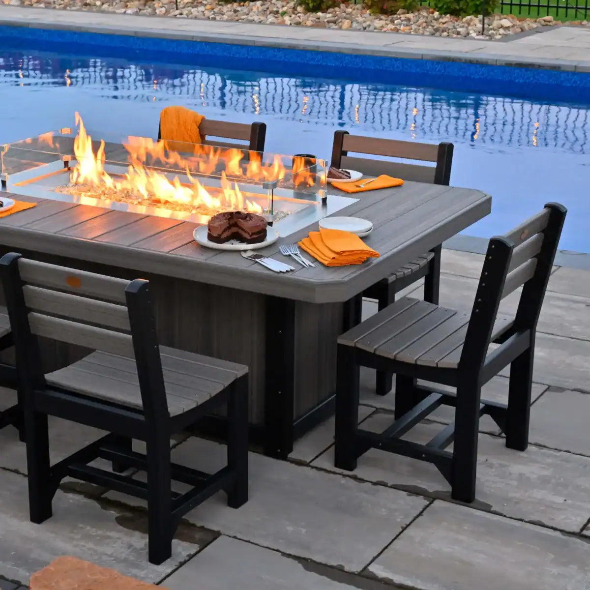 LuxCraft Lumin Fire Table 79" Rectangular