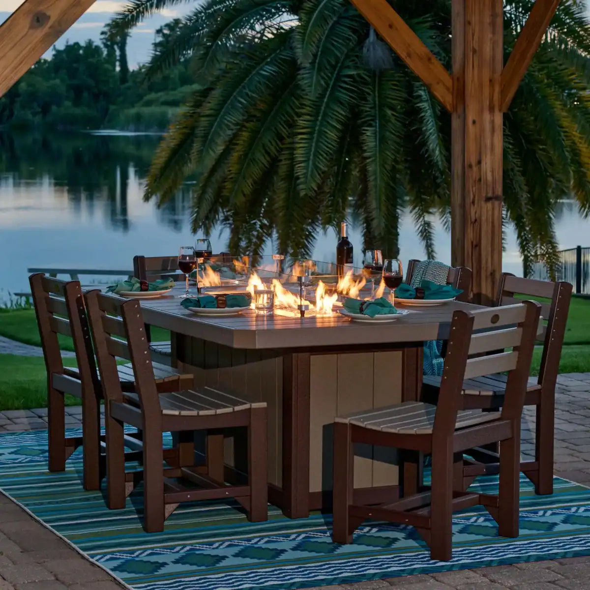 LuxCraft Lumin Fire Table 79" Rectangular