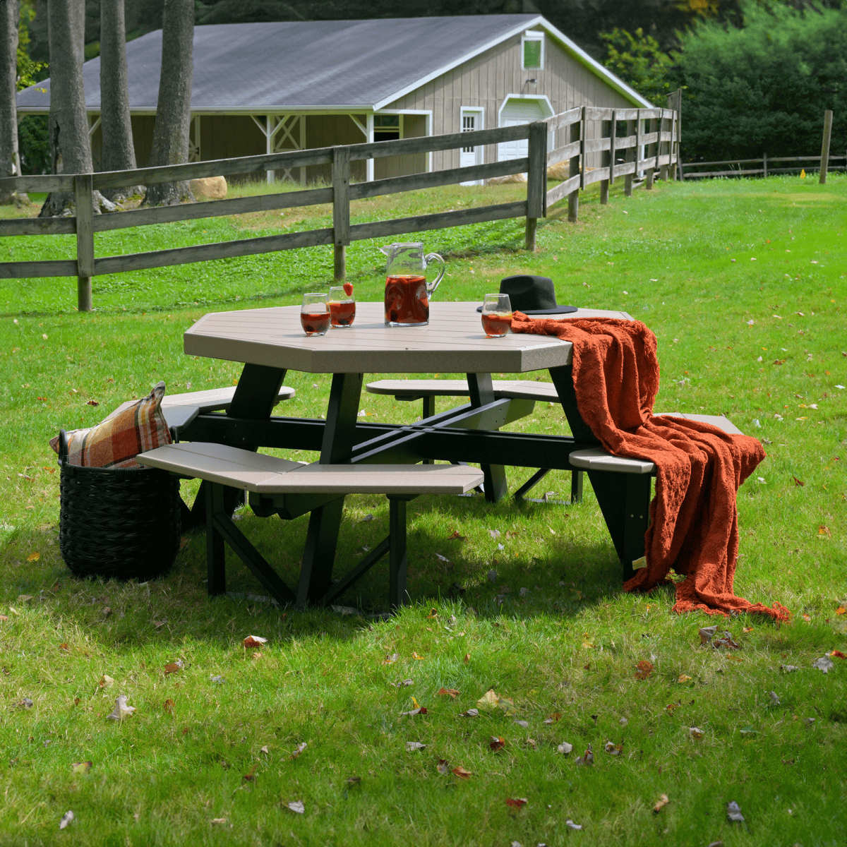 LuxCraft Octagon Picnic Table