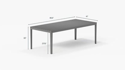 Outer Aluminum Outdoor Rectangular Dining Table