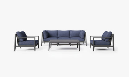 Outer Charcoal Aluminum Sofa & Coffee Table Set