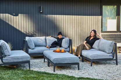 Outer Charcoal Aluminum Sofa & Coffee Table Set